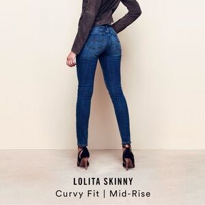 Lucky Jeans Lolita Skinny Medium Wash Denim Fitted Curvy Mid-Rise 25 0 Ankle